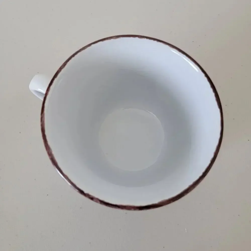 Pfaltzgraff Trellis Coastal Mug White Brown Stoneware Replacement Coffee Cup